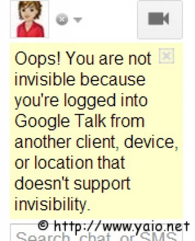 Easy solution when google talk-google chat invisible mode is not working