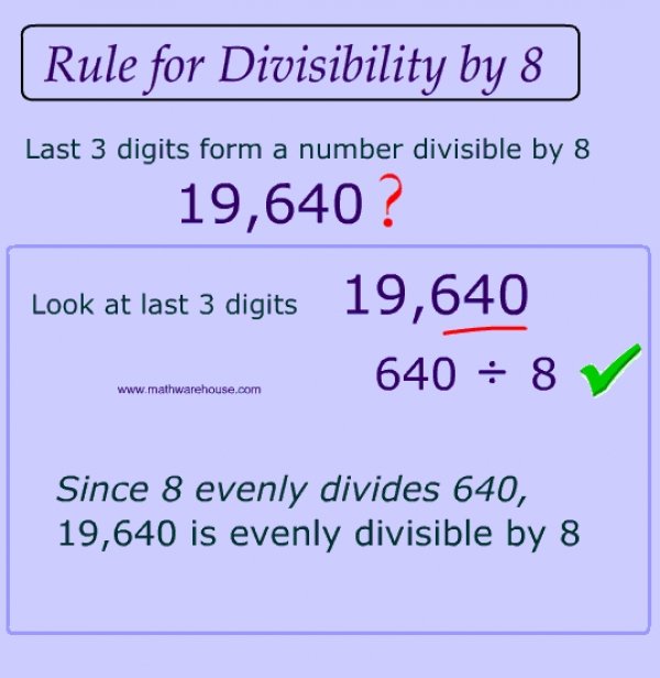 How to find out if a number is divisible